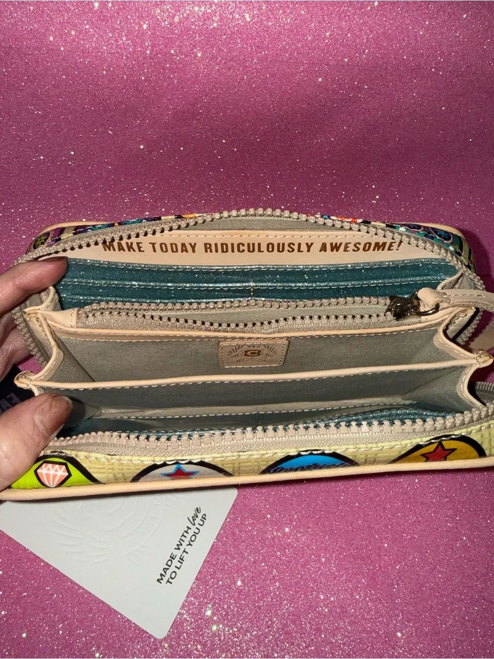 Consuela Wristlet Wallet Sug Sugar Skull